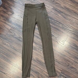 Olive Green Women's Leggings by Lululemon (size 2)